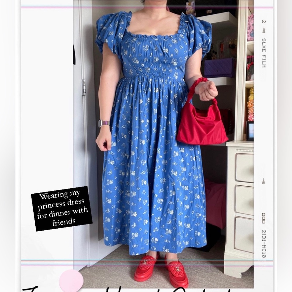 Doen Blue Floral Maxi Dress